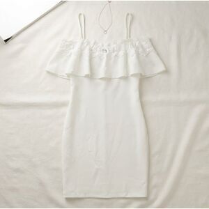 Women's White Ruched Embroidered BCX Dress from Macy's Size 3(0/2)
